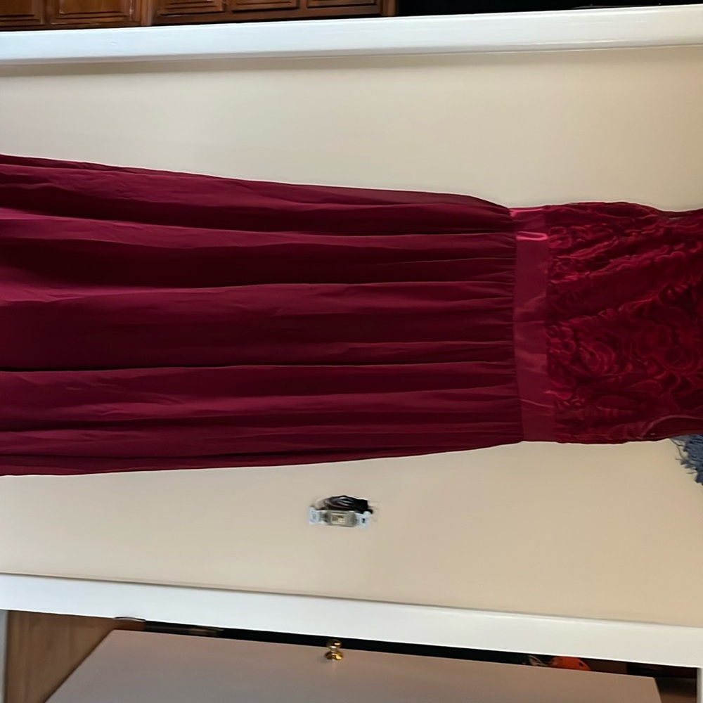 Ever Pretty Maroon Bridesmaid Short Sleeve Dress Size 12